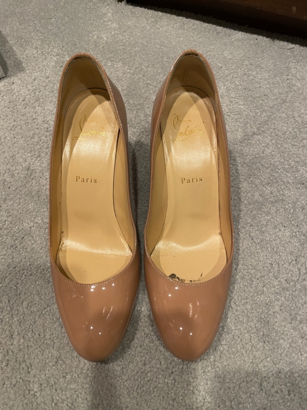 Christian Louboutin Blush Patent Leather 85 mm Simple Pumps